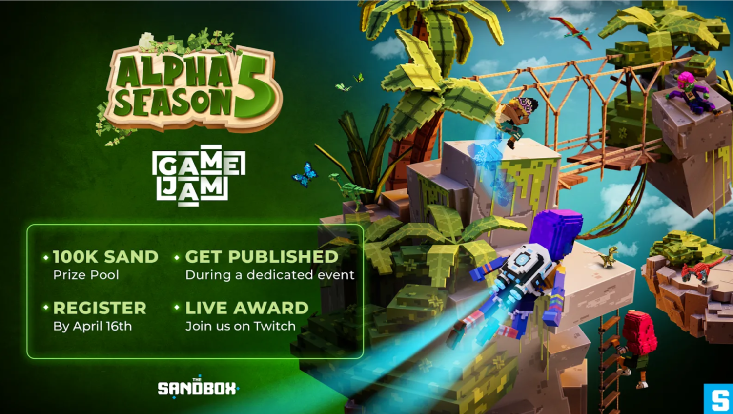 The Sandbox启动第五季Game Jam,100万美元SAND奖励等你来赢