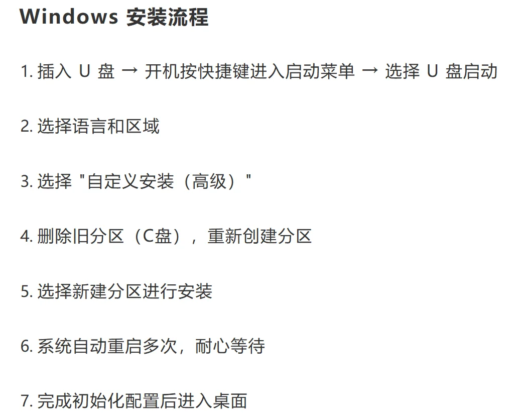 win系统重装教程